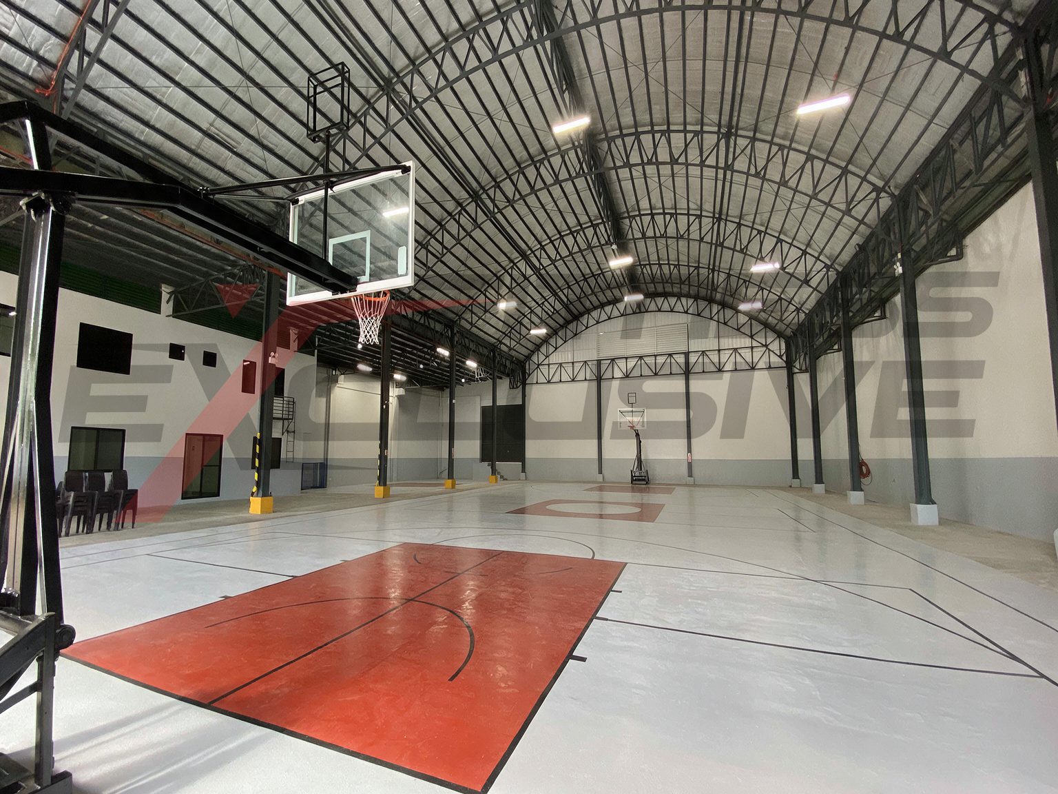 Basketball hoop and key